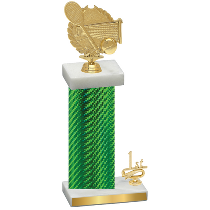 Accented Single Green Carbon Fiber First Place Tennis Trophy