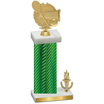 Accented Single Green Carbon Fiber Victory Tennis Trophy