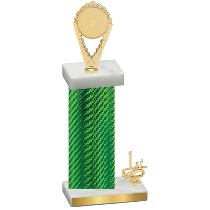 Accented Single Green Carbon Fiber First Place Insert Trophy