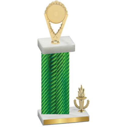 Accented Single Green Carbon Fiber Victory Insert Trophy