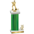 Accented Single Green Carbon Fiber Year Hockey Trophy
