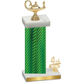 Accented Single Green Carbon Fiber Fourth Place Academics Trophy