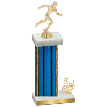 Accented Single Blue Glacier Third Place Running Trophy