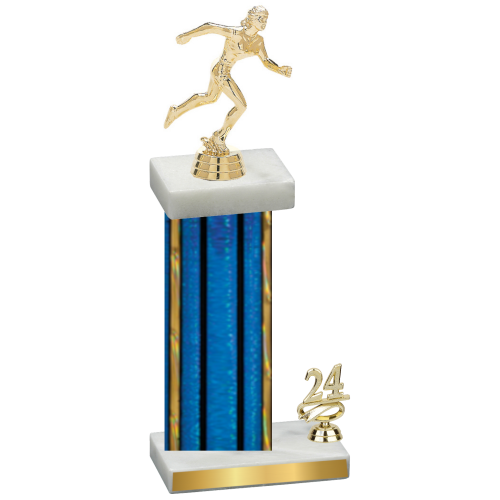 Accented Single Blue Glacier Year Running Trophy