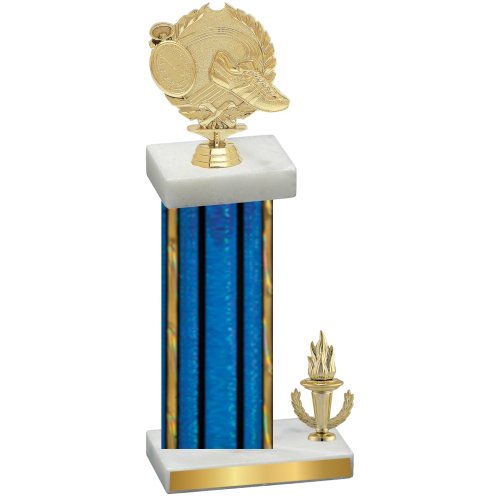 Accented Single Blue Glacier Victory Running Trophy