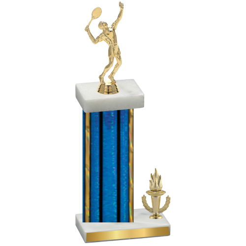 Accented Single Blue Glacier Victory Tennis Trophy