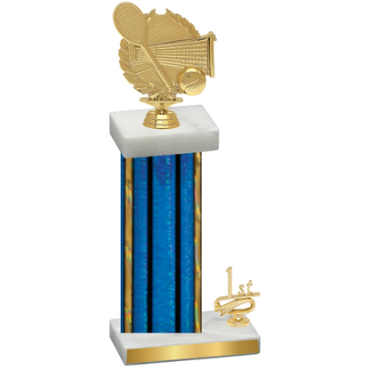 Accented Single Blue Glacier First Place Tennis Trophy