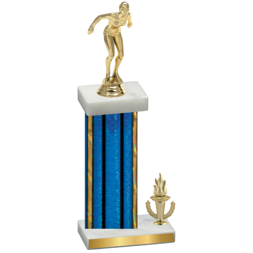 Accented Single Blue Glacier Victory Tennis Trophy