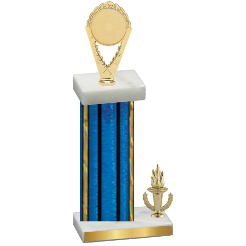 Accented Single Blue Glacier Victory Insert Trophy