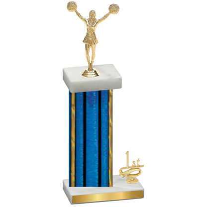 Accented Single Blue Glacier First Place Cheerleading Trophy