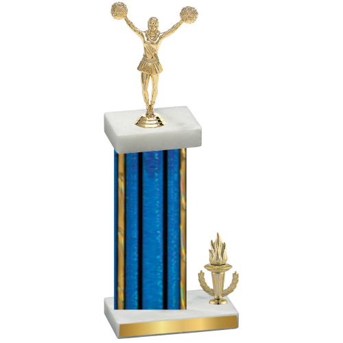 Accented Single Blue Glacier Victory Cheerleading Trophy