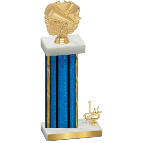 Accented Single Blue Glacier First Place Cheerleading Trophy