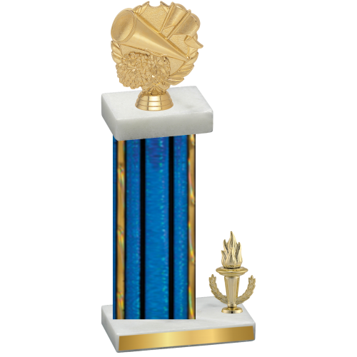 Accented Single Blue Glacier Victory Cheerleading Trophy