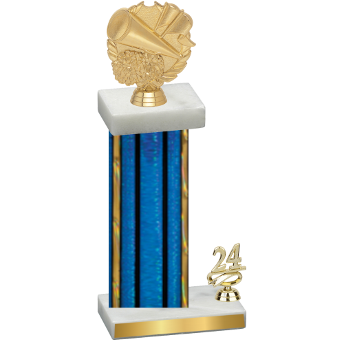 Accented Single Blue Glacier Year Cheerleading Trophy