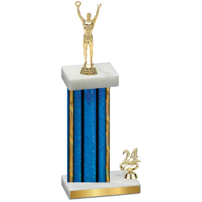 Accented Single Blue Glacier Year Victory Trophy