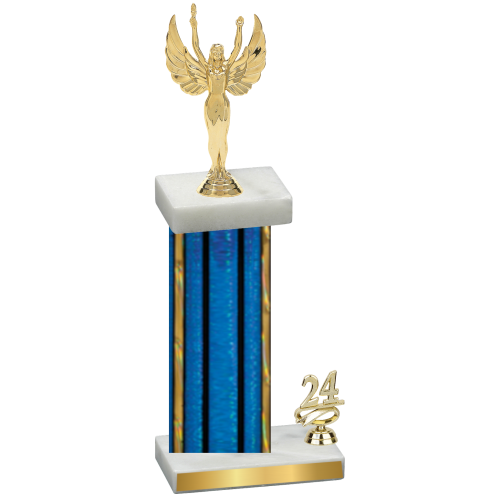 Accented Single Blue Glacier Year Victory Trophy