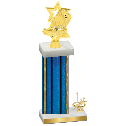 Accented Single Blue Glacier First Place Pickleball Trophy