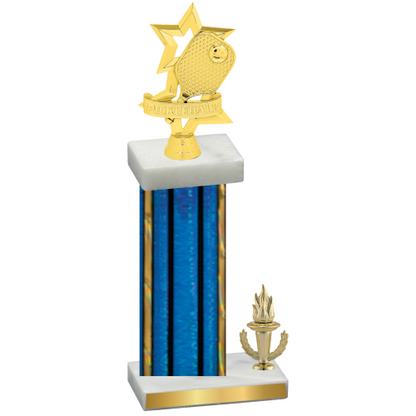 Accented Single Blue Glacier Victory Pickleball Trophy