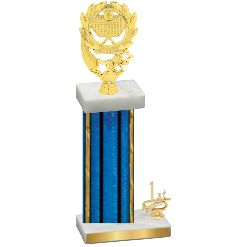 Accented Single Blue Glacier First Place Pickleball Trophy