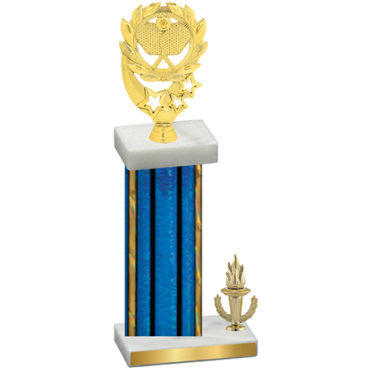 Accented Single Blue Glacier Victory Pickleball Trophy