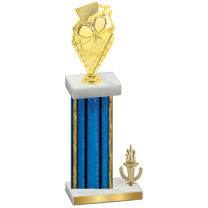 Accented Single Blue Glacier Victory Pickleball Trophy