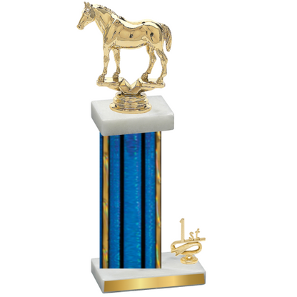 Accented Single Blue Glacier First Place Horses Trophy