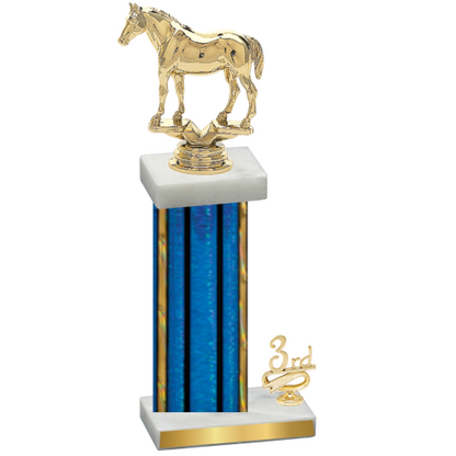 Accented Single Blue Glacier Third Place Horses Trophy