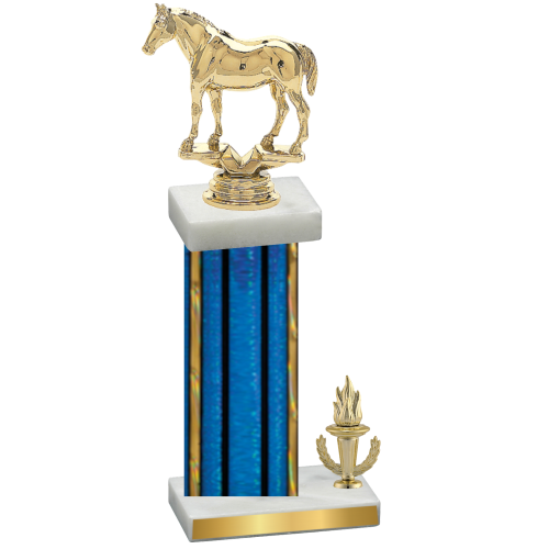 Accented Single Blue Glacier Victory Horses Trophy