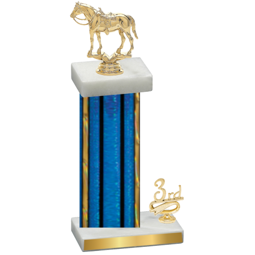 Accented Single Blue Glacier Third Place Horses Trophy