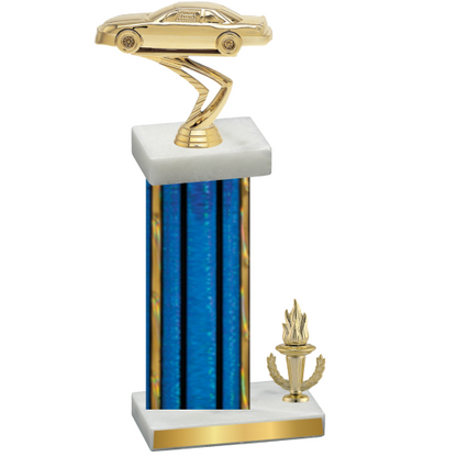 Accented Single Blue Glacier Victory Cars Trophy