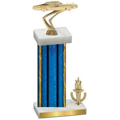 Accented Single Blue Glacier Victory Cars Trophy