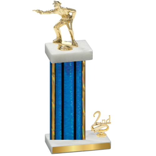 Accented Single Blue Glacier Second Place Shooter Trophy