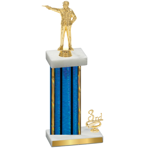 Accented Single Blue Glacier Third Place Shooter Trophy