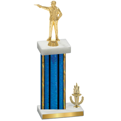 Accented Single Blue Glacier Victory Shooter Trophy