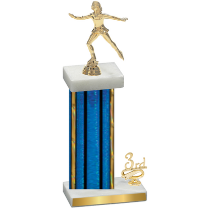 Accented Single Blue Glacier Third Place Skater Trophy