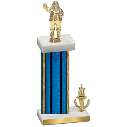 Accented Single Blue Glacier Victory Holiday Trophy