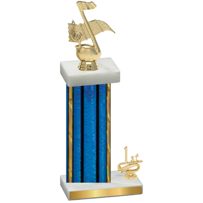 Accented Single Blue Glacier First Place Music Trophy