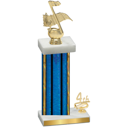 Accented Single Blue Glacier Fourth Place Music Trophy