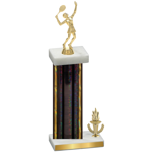 Accented Single Black Glacier Victory Tennis Trophy