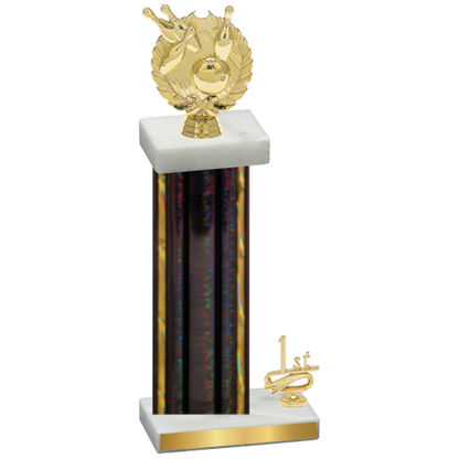 Accented Single Black Glacier First Place Bowling Trophy