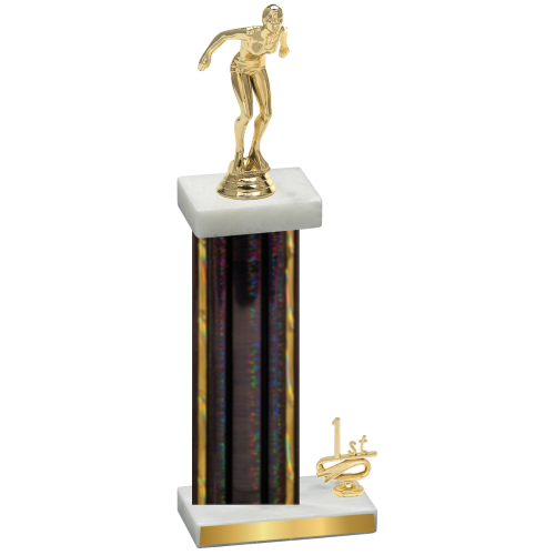 Accented Single Black Glacier First Place Tennis Trophy