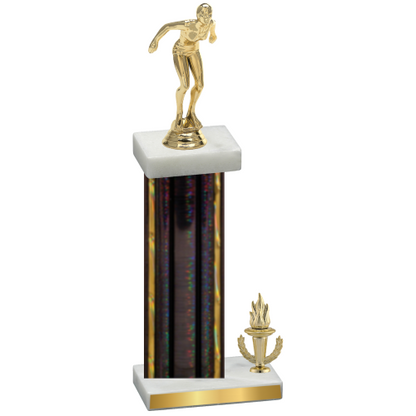 Accented Single Black Glacier Victory Tennis Trophy