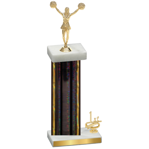 Accented Single Black Glacier First Place Cheerleading Trophy