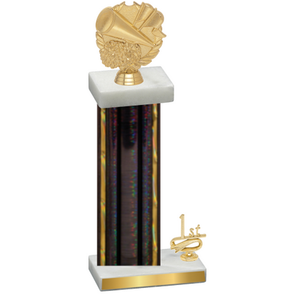 Accented Single Black Glacier First Place Cheerleading Trophy