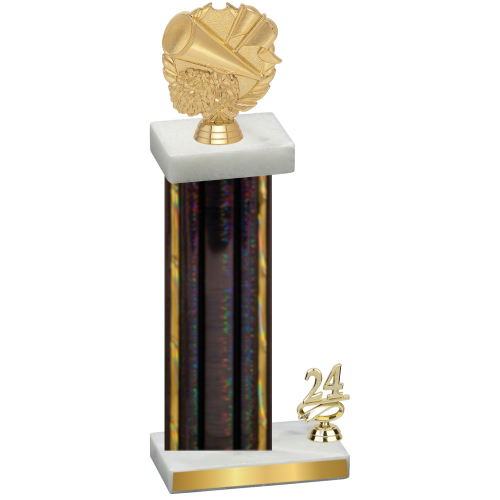 Accented Single Black Glacier Year Cheerleading Trophy