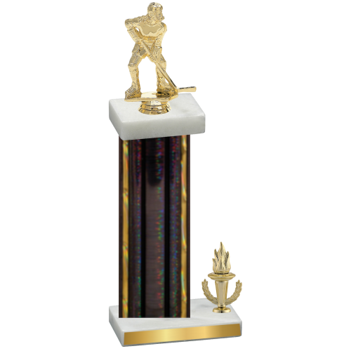 Accented Single Black Glacier Victory Hockey Trophy