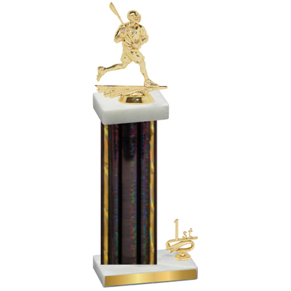 Accented Single Black Glacier First Place Lacrosse Trophy