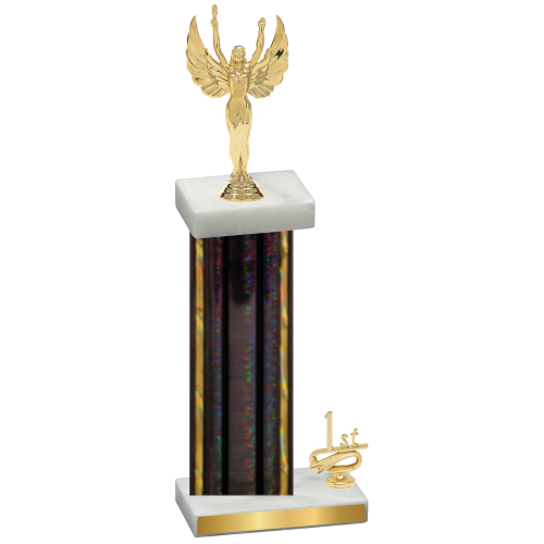 Accented Single Black Glacier First Place Victory Trophy