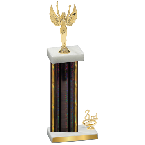 Accented Single Black Glacier Third Place Victory Trophy