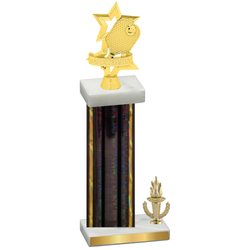 Accented Single Black Glacier Victory Pickleball Trophy